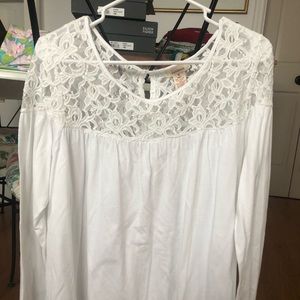 Sundance white long sleeved top XL